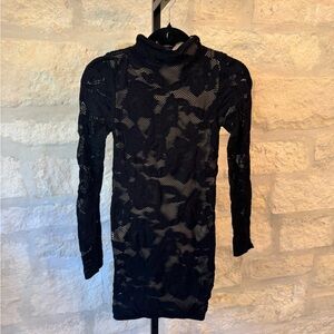 BEBE Elegant Black Lace Dress